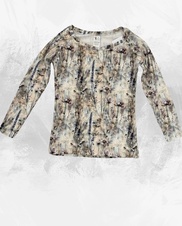 Dámské triko s dlouhým rukávem,luční kvítí